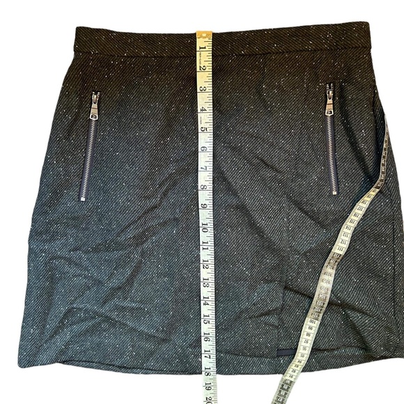 Banana Republic zip wool blend tweed womens size 4 dark green lined wrap… - Picture 2 of 6